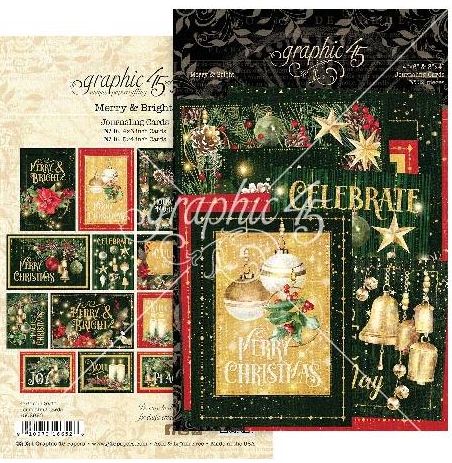 Graphic 45 Papers - Merry & Bright Collection -Chipboard Tags & Frames 1 only  #4502918