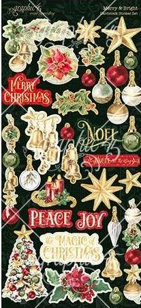Graphic 45 Papers - Merry & Bright Collection - Sticker Set #4502916 1 only