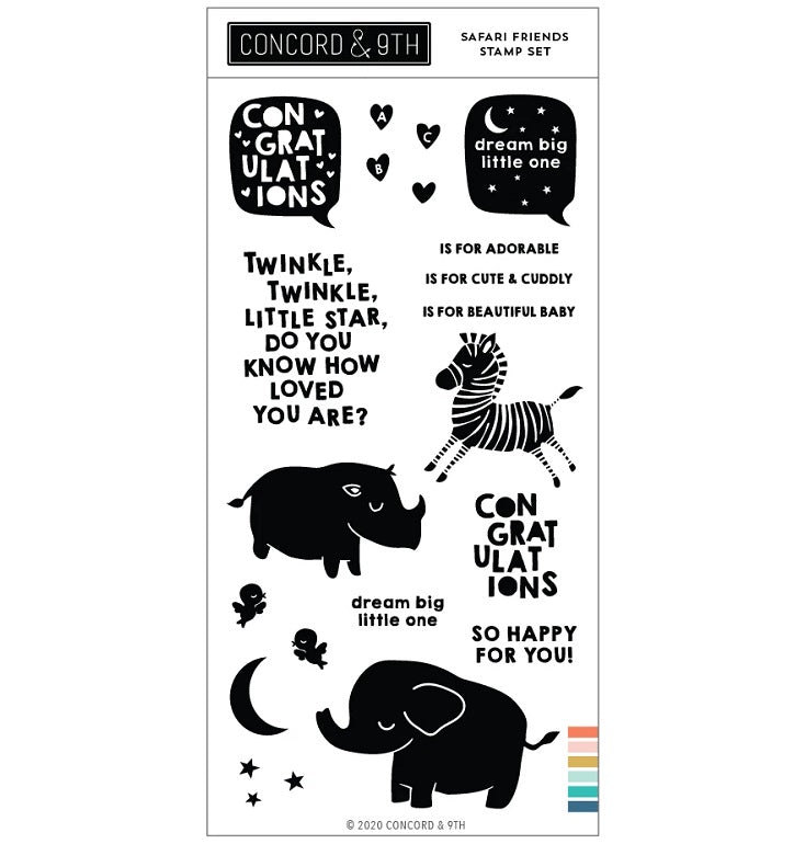 Concord & 9th - Safari Friends stamp set (11070)