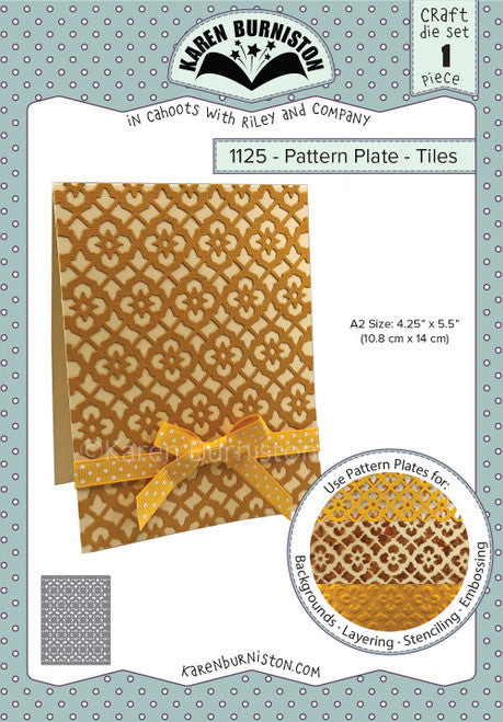 Karen Burniston Die set - 1125 Pattern Plate - Tiles***
