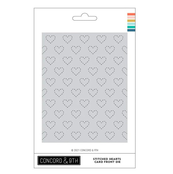 Concord & 9th - Stitched Hearts Card Front (11299)