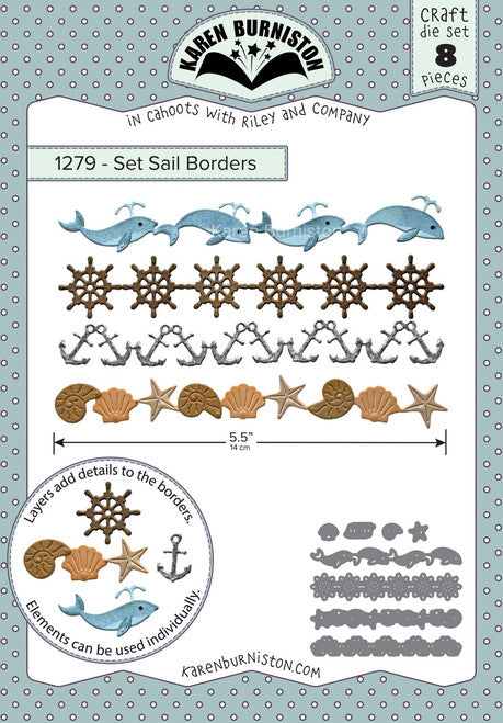 Karen Burniston Die set - 1279 Set Sail Borders***