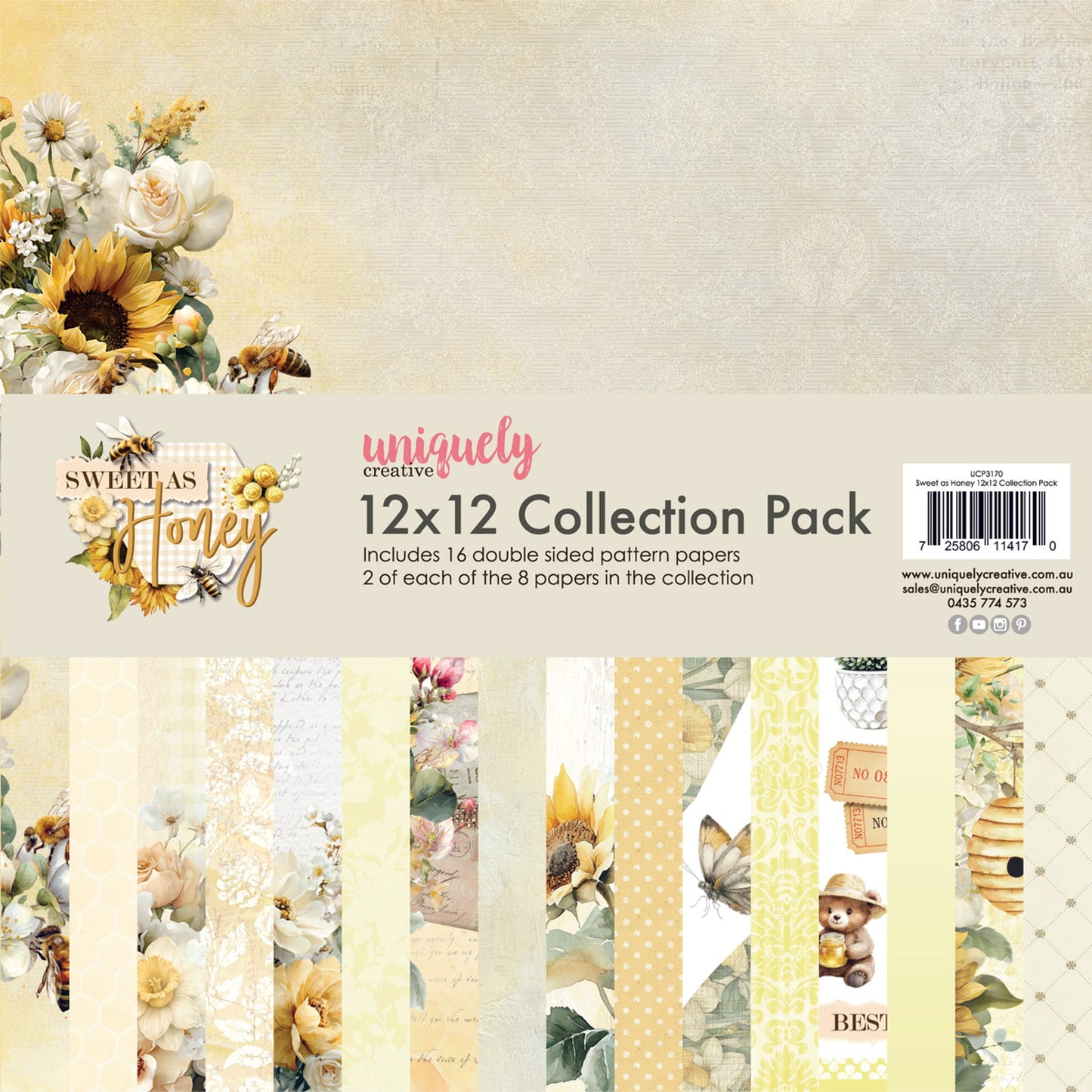 Uniquely Creative - Sweet As Honey 12x12 Collection Paper Pad
