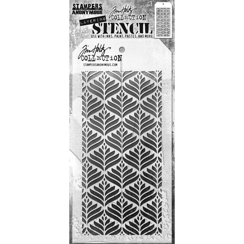 Tim Holtz Stencil - Deco Leaf THS181..........