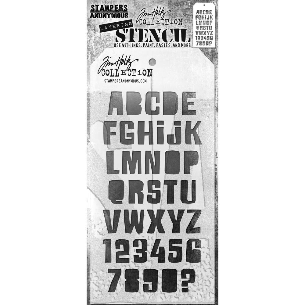 Tim Holtz Stencil - Cutout Alpha - THS176........