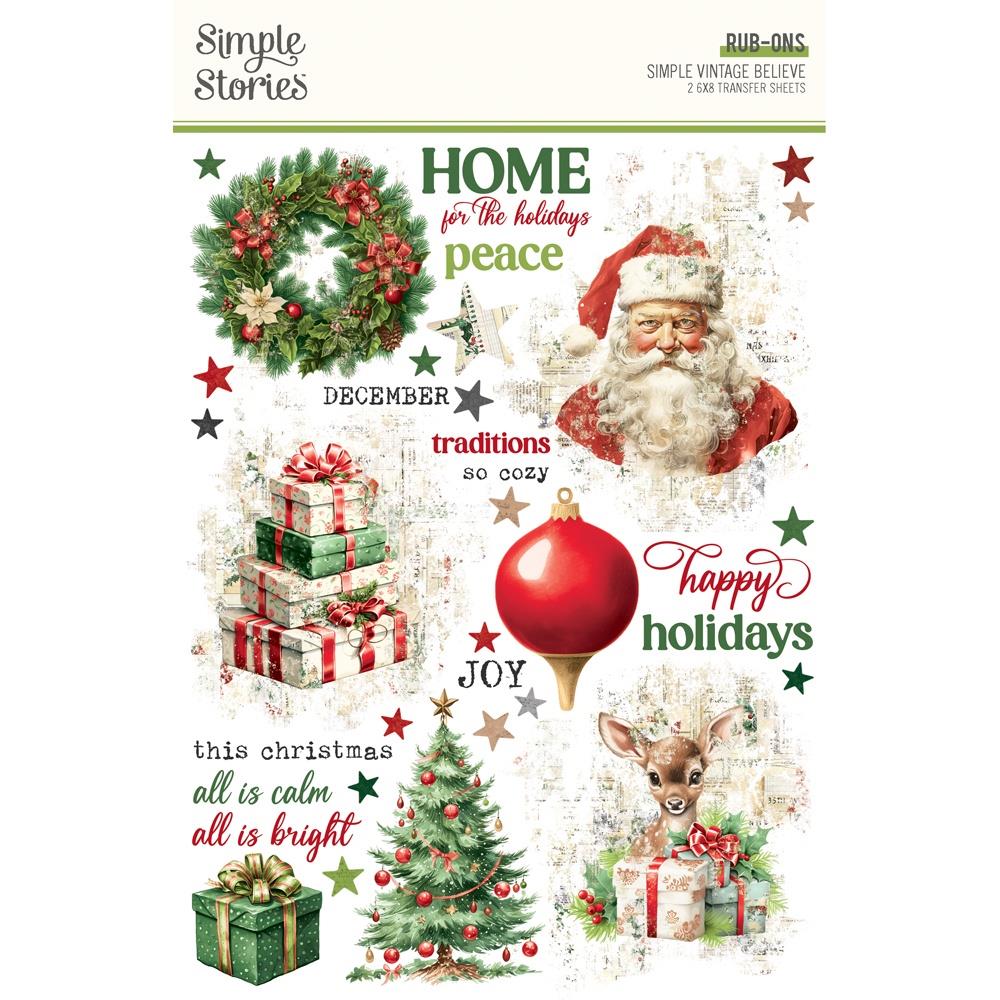 Simple Stories - Simple Vintage Believe - 25530 Rub-Ons 6x8"