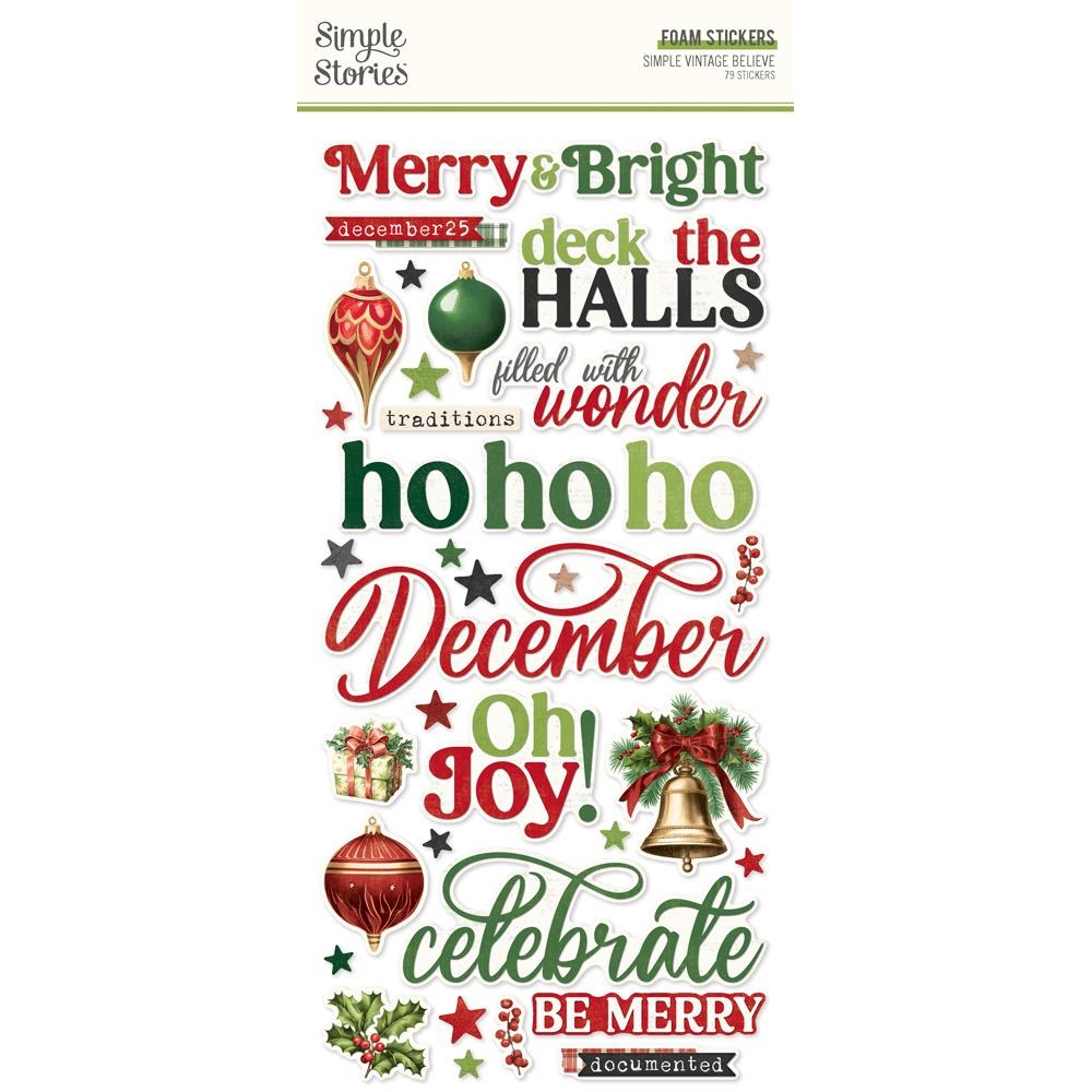 Simple Stories - Simple Vintage Believe - 25533 Foam Stickers 6x12"