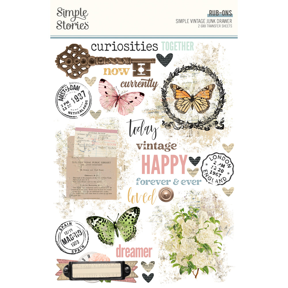 Simple Stories - 26029 Junk Drawer Rub Ons