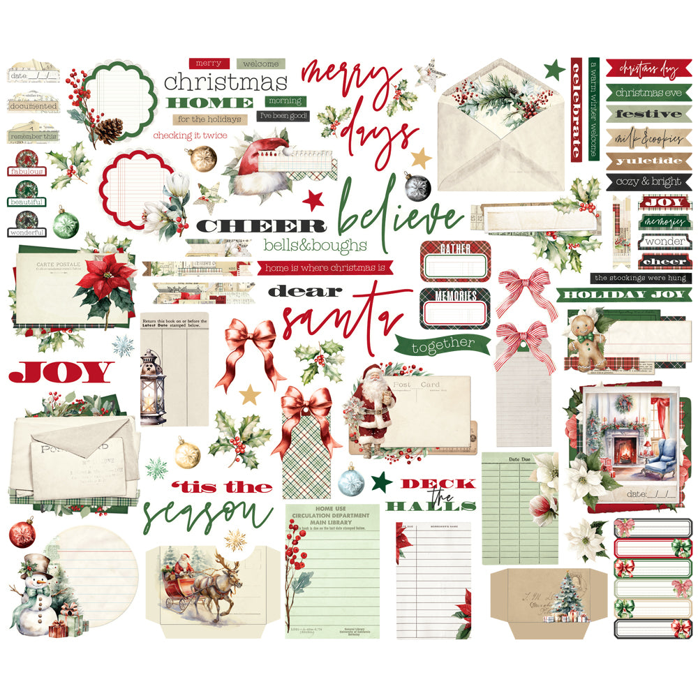Simple Stories - Simple Vintage Old-Fashioned Christmas Journal Bits & Pieces 27627
