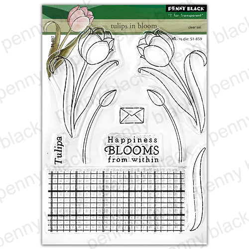 Penny Black - Tulips in Bloom (stamp and die set) 31-097 and 51-859