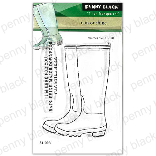 Penny Black - Rain or Shine (stamp and die set) 31-098 and 51-858……