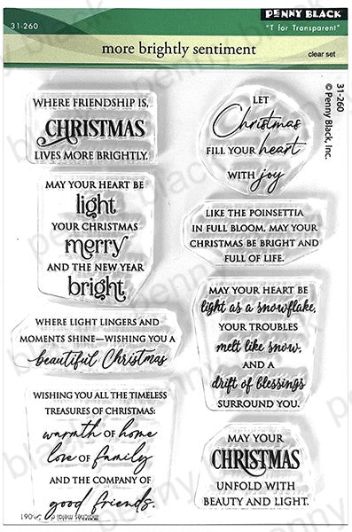 Penny Black - 31-260 / 52-061 More Brightly Sentiment (stamp &die -set)