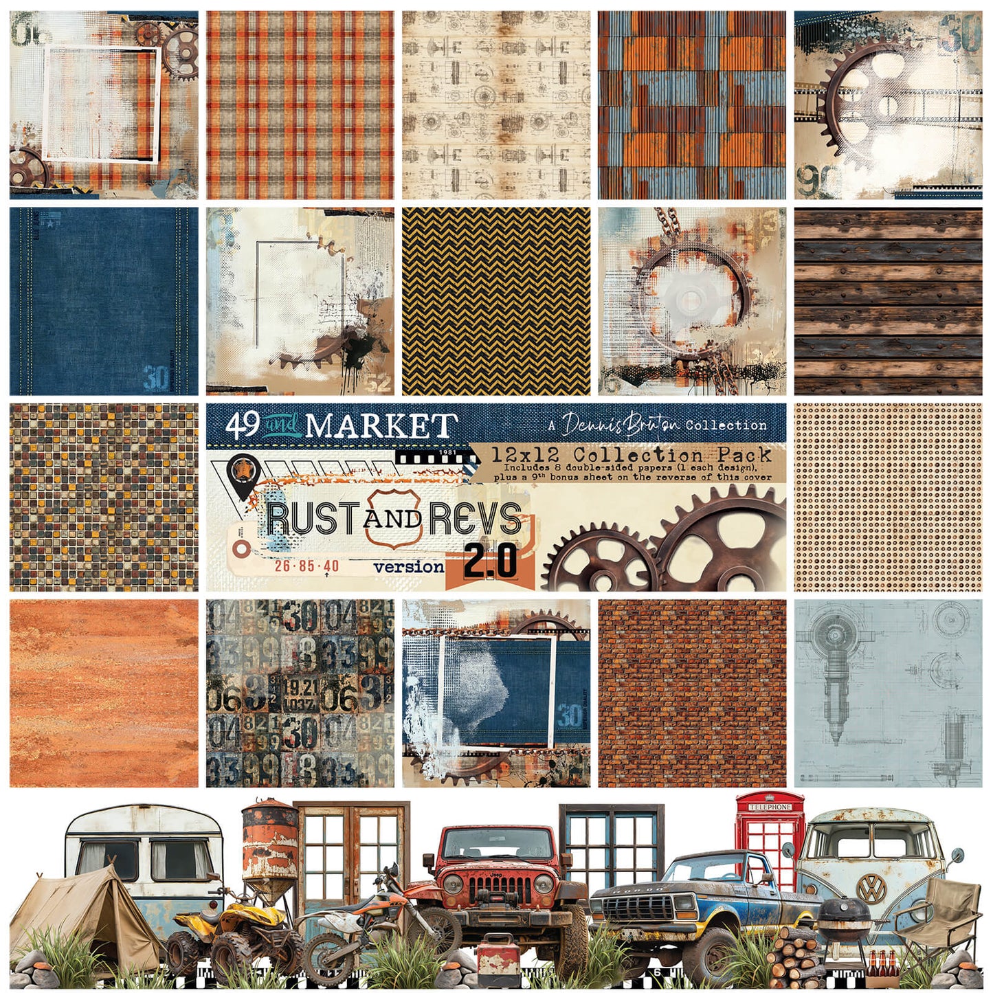 49 & Market - Rust & Revs 2 - 12x12 Collection Pack 31379