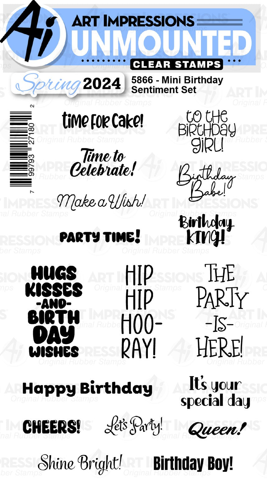 Art Impressions - 5866 Mini Birthday Sentiments set