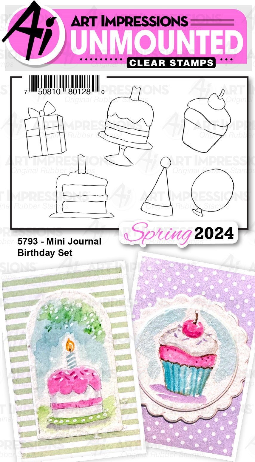 Art Impressions - 5793 Mini Journal Birthday Set