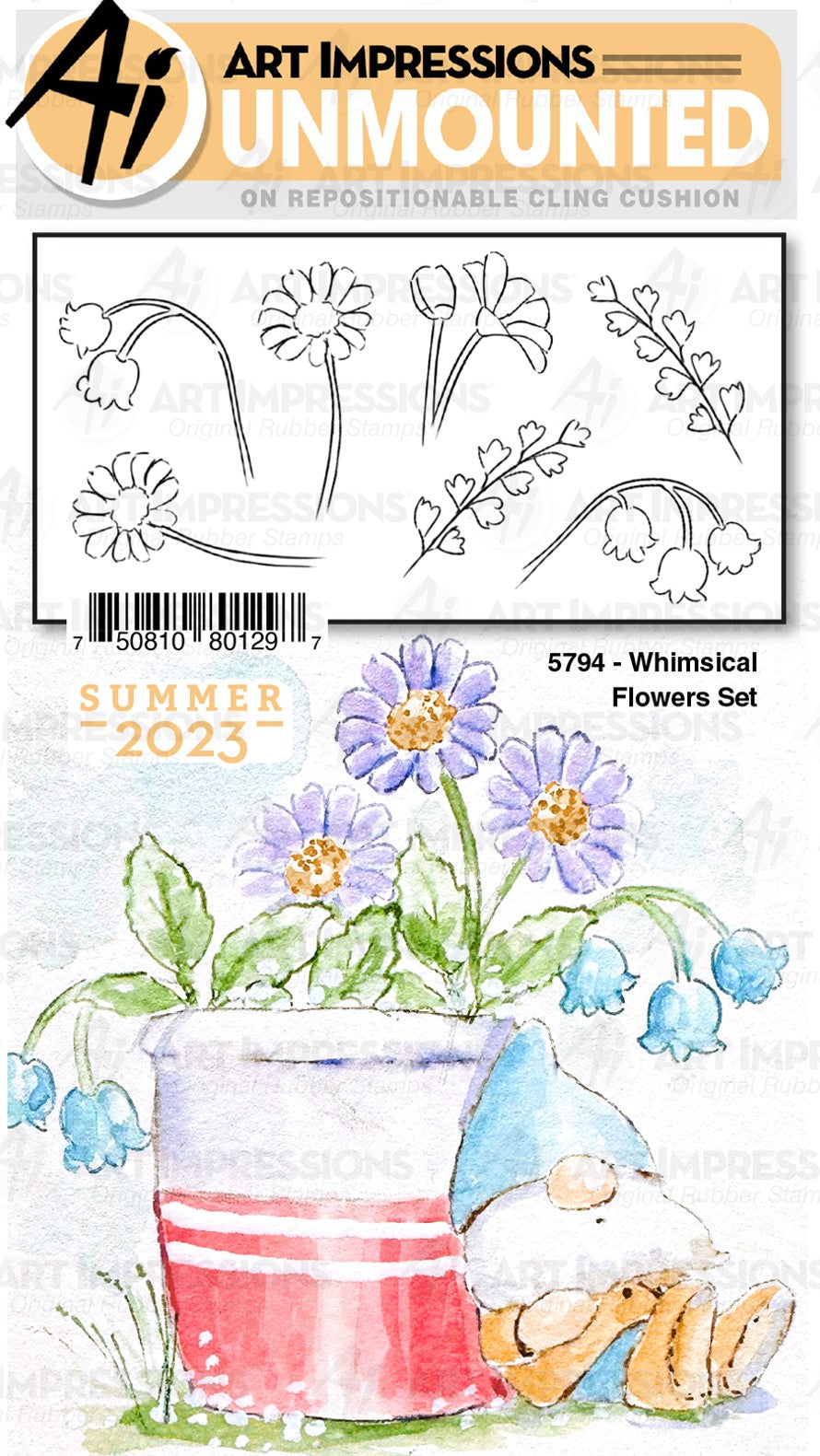 Art Impressions - 5794 Whimsical Flowers