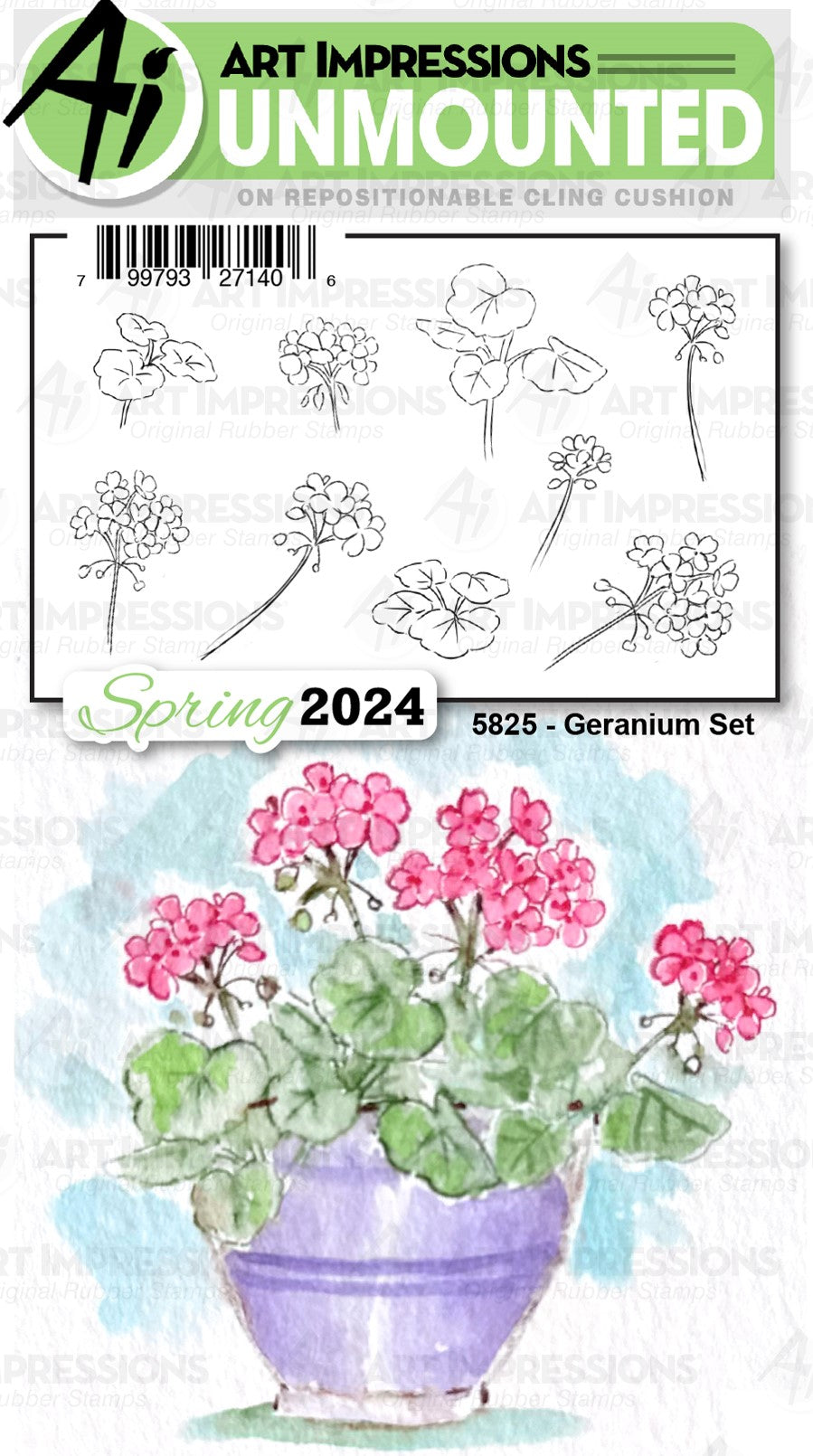Art Impressions - 5825 Geranium Set