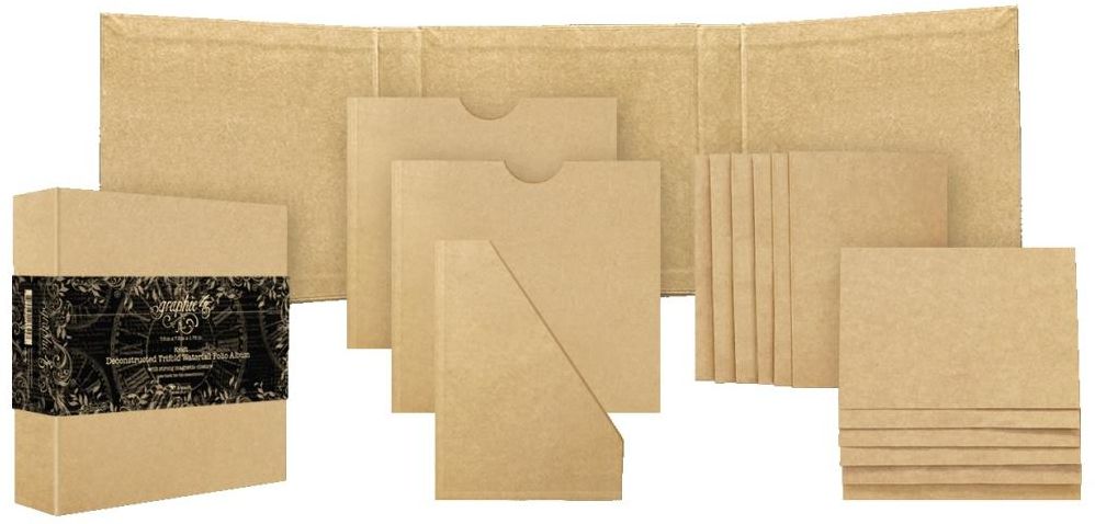 Graphic 45 Deconstructed Trifold Waterfall Folio Album (Kraft) 5A002BZ9