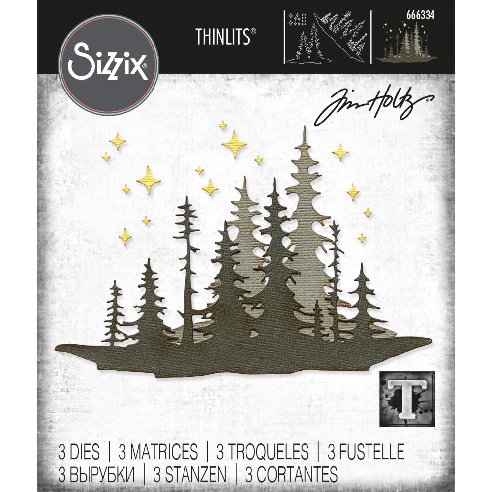 Tim Holtz / Sizzix 666334 Forest Shadows Thinlits die set.......