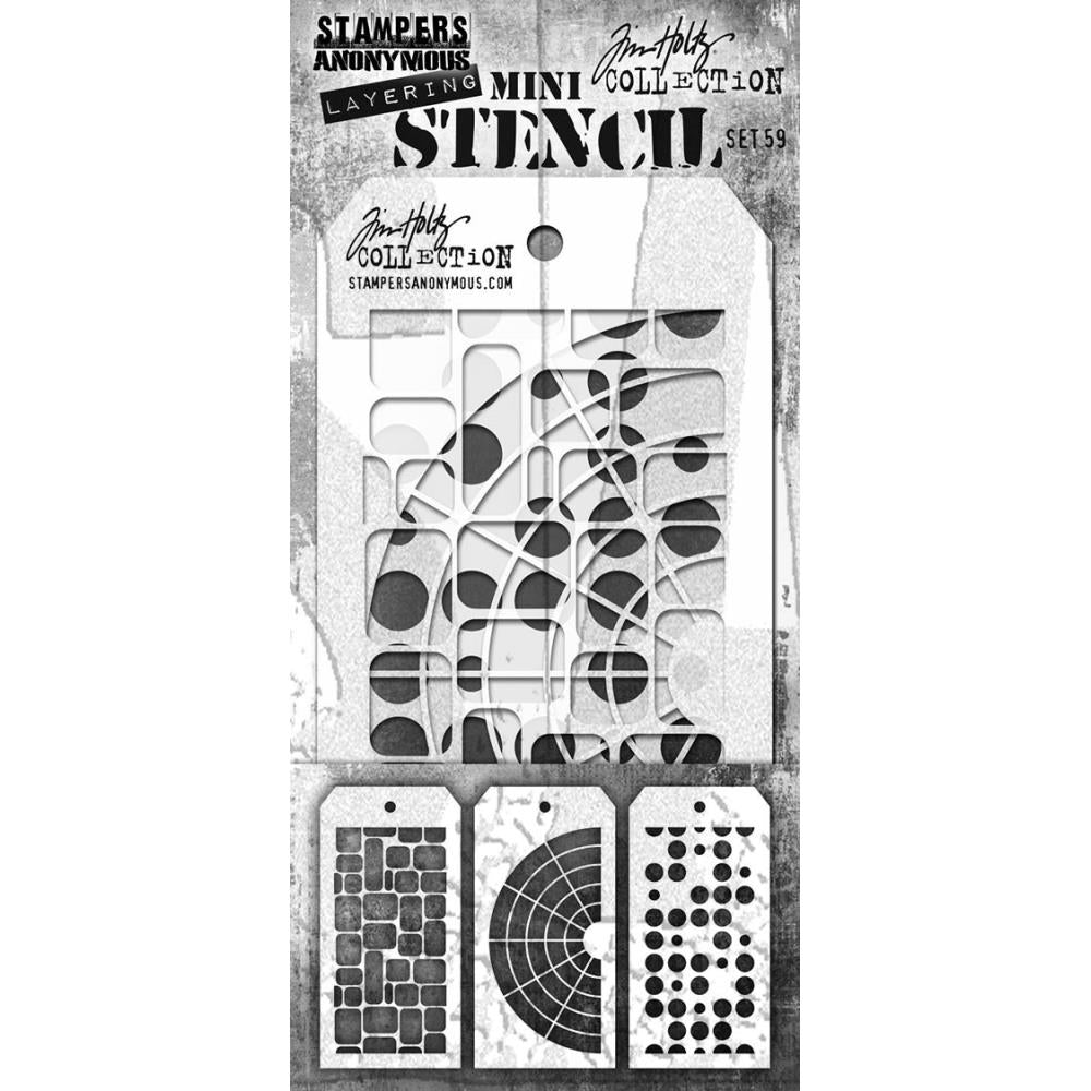 Tim Holtz Mini Stencils - set MTS59.......