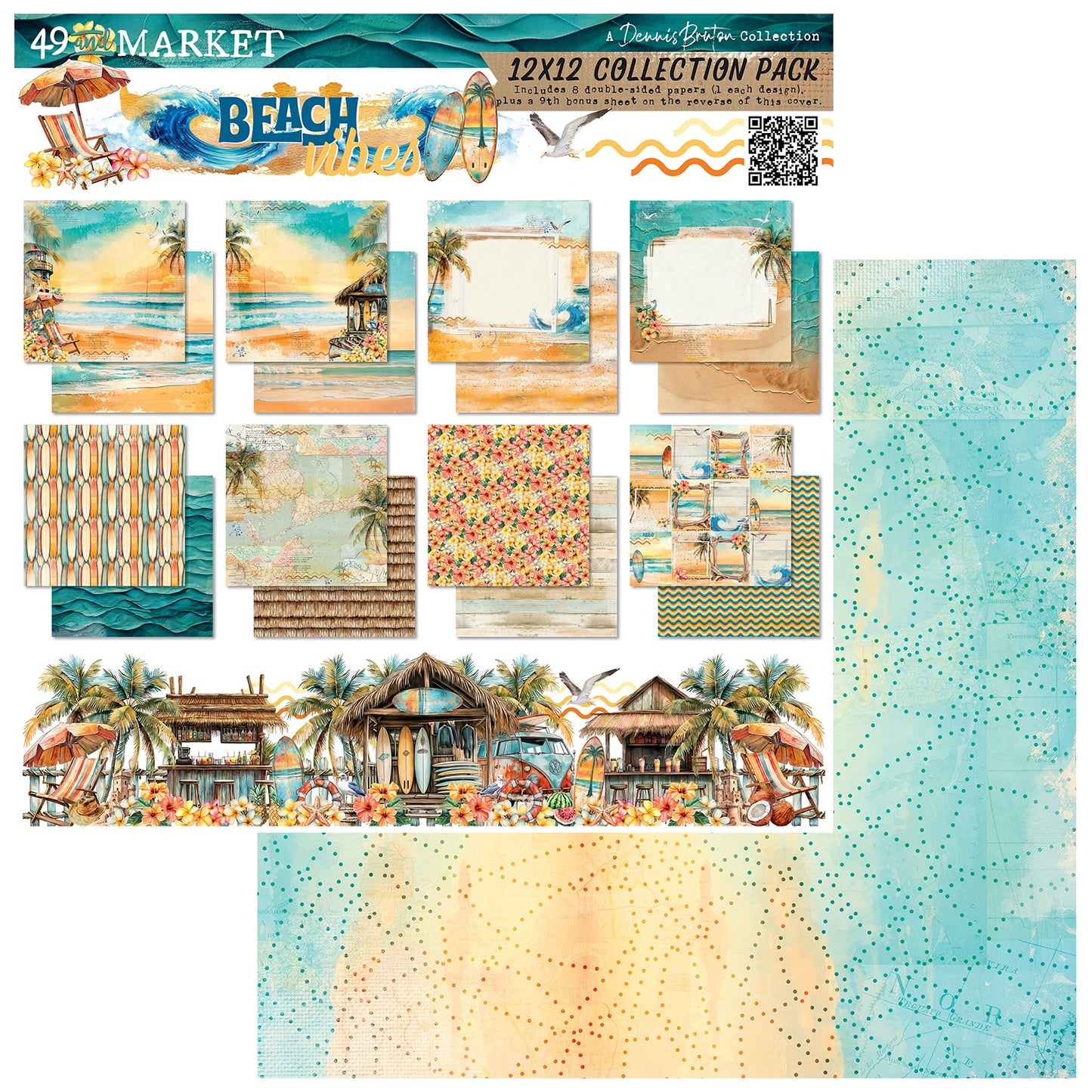 49 & Market Beach Vibe - 12x12 Paper Collection Kit DBV32000