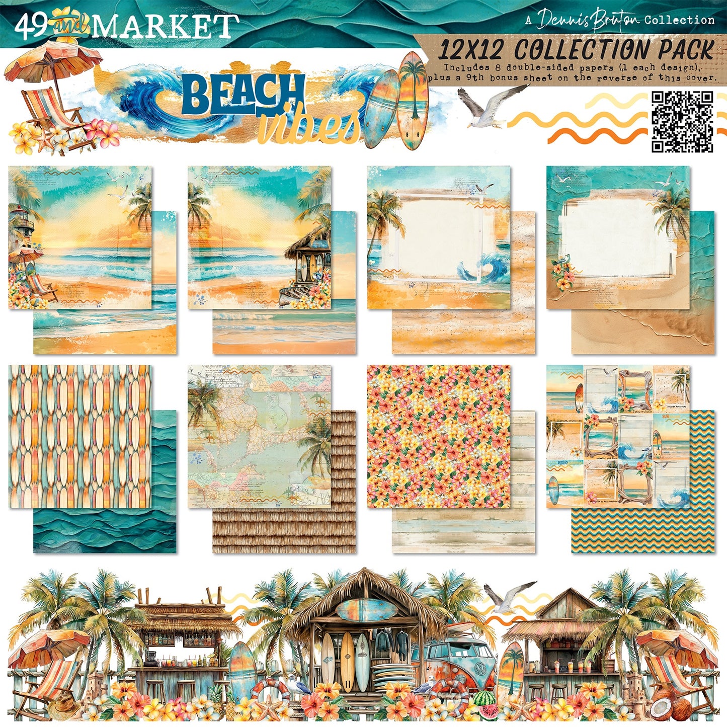 49 & Market Beach Vibe - 12x12 Paper Collection Kit DBV32000