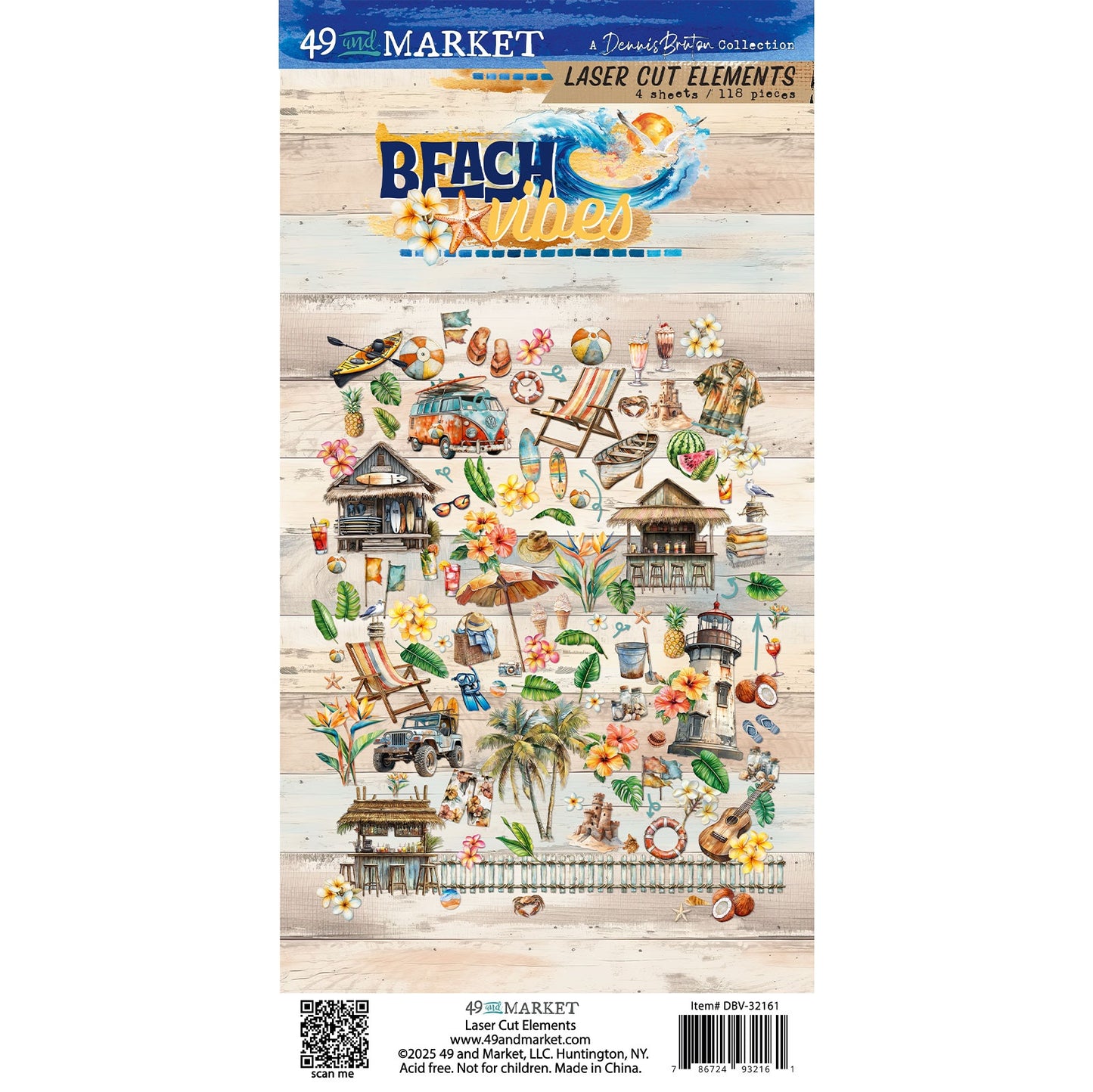 49 & Market - Beach Vibes - Laser Cut Elements DBV32161