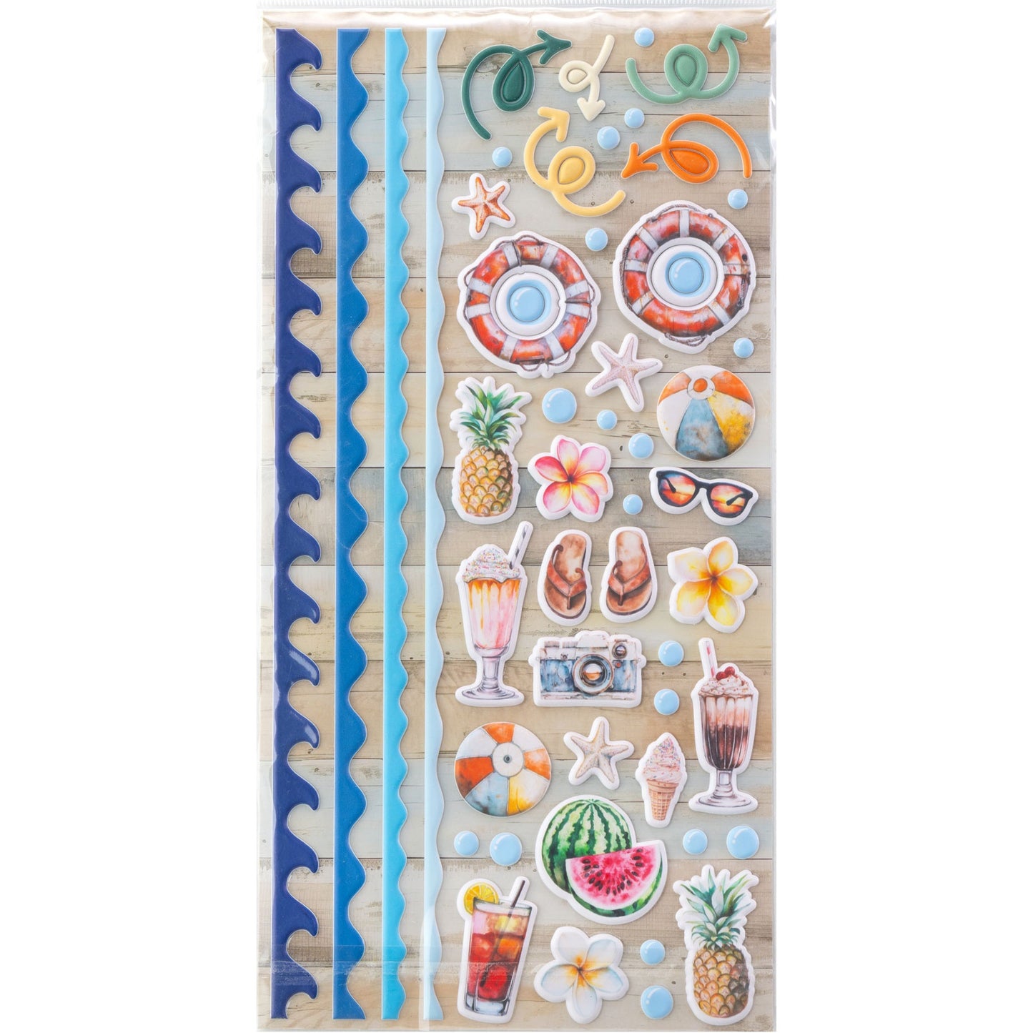 49 & Market - Beach Vibes - Puffy Stickers DBV32208
