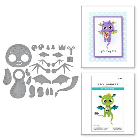 Spellbinders S3-497 Dancin Birthday Dragon