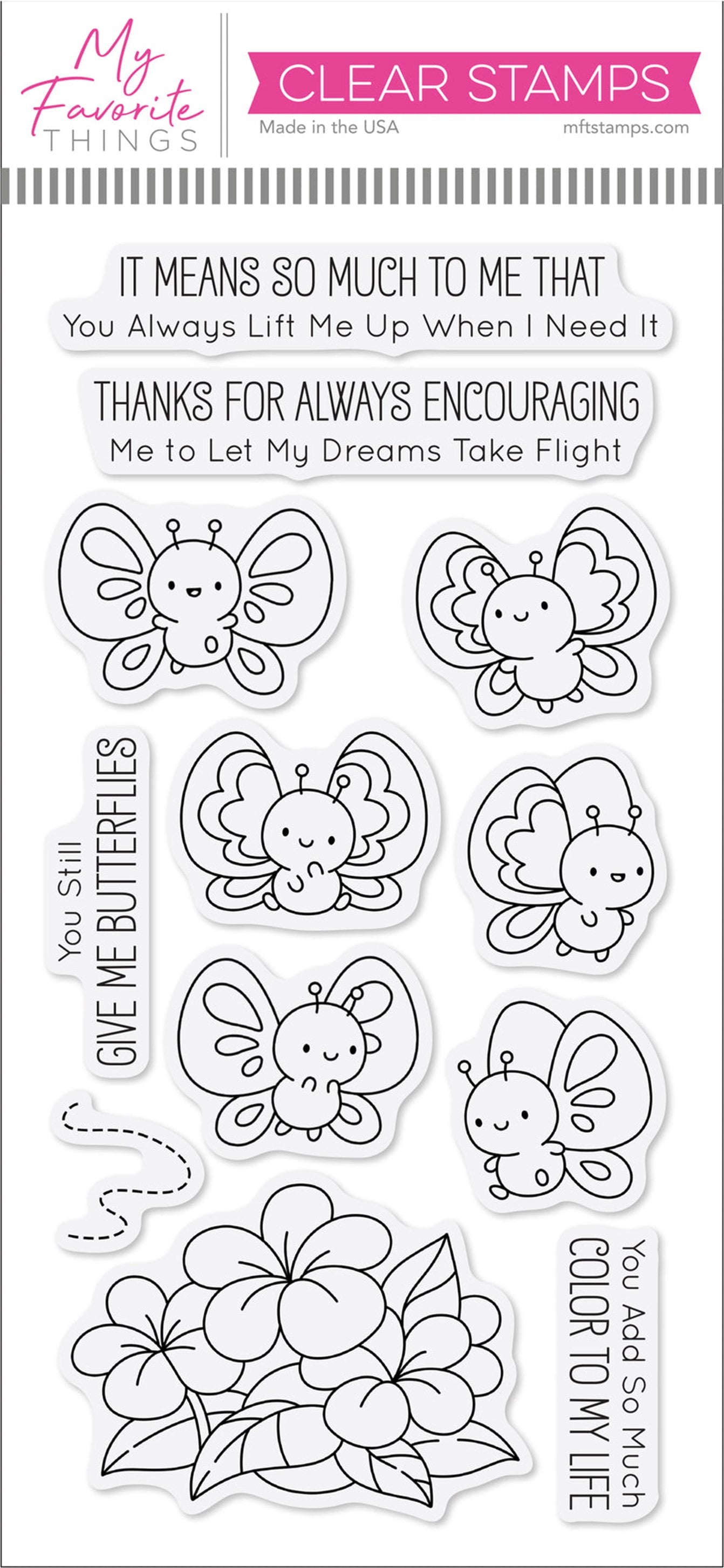 My Favorite Things - Bubbly Butterflies (stamp & die set).......