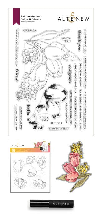 Altenew - Build A Garden Tulip & Friends (stamp, die and stencil bundle)