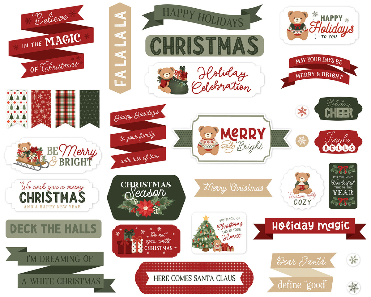 Carta Bella - Have A Beary Christmas Titles & Phrases 518032