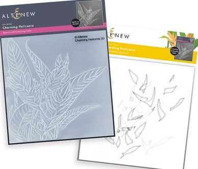 Altenew - Charming Heliconia (Embossing Folder & Stencil set)*