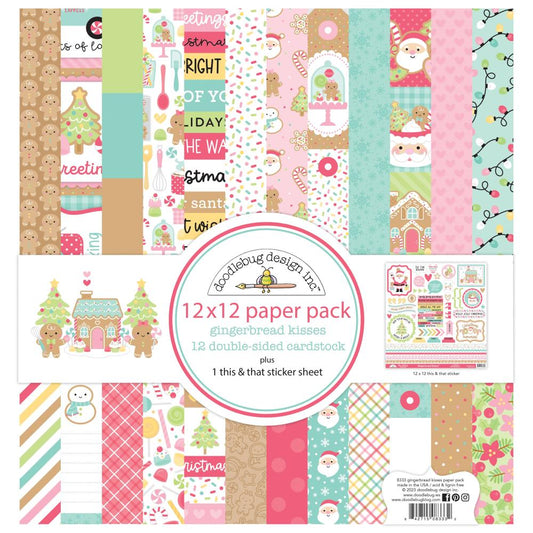 Doodlebug Designs - Gingerbread Kisses 12x12" Paper Pad (DB8333)- sold out