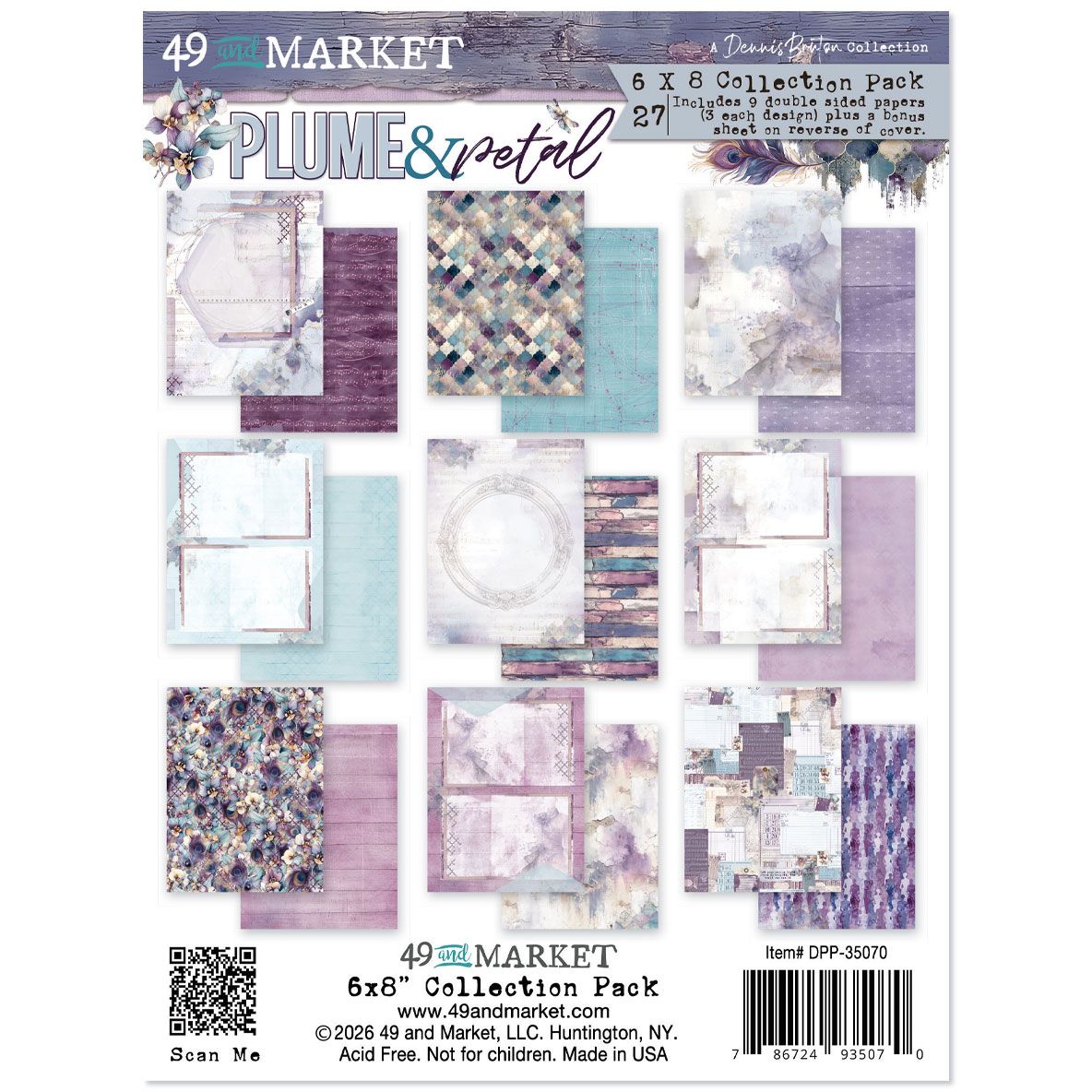 49& Market - Plume & Petal 6x8" Paper Pack DPP-35070