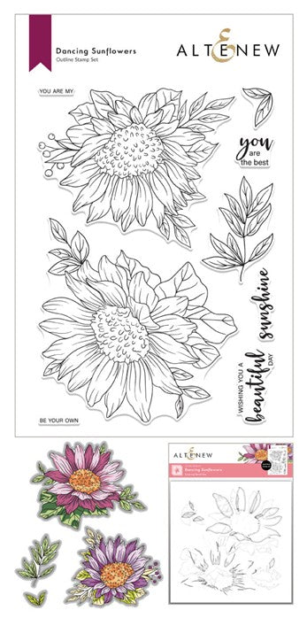 Altenew - Dancing Flowers - Stamp, Stencil and Die set