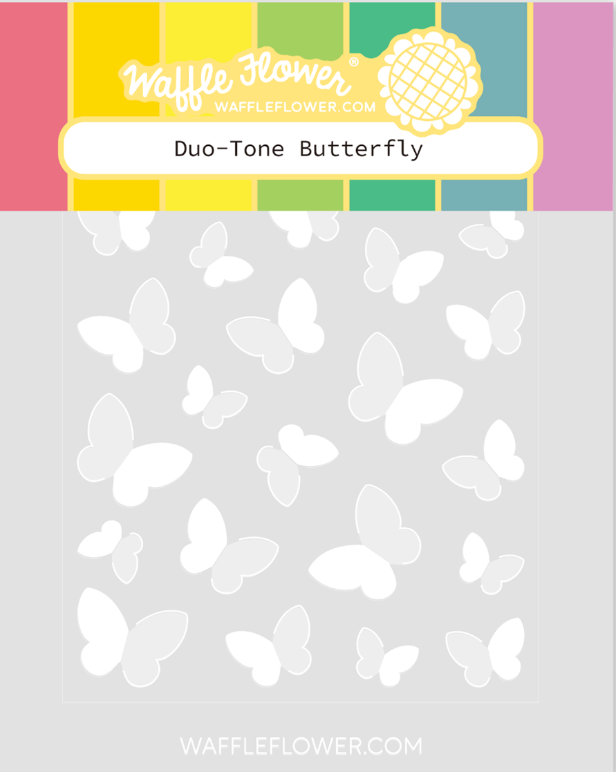 Waffle Flower - Duo-Tone Butterfly Stencil