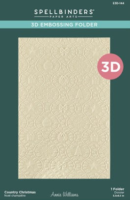 Spellbinders - E3D144 Country Christmas Embossing Folder