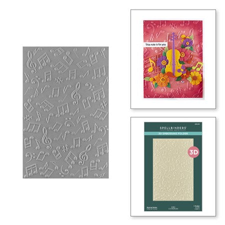 Spellbinders - E3D-133 Musical Notes Embossing Folder