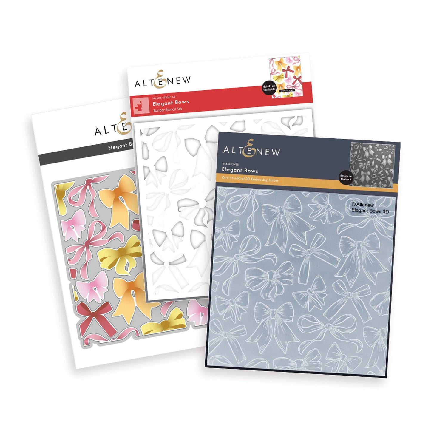 Altenew - Elegant Bows - Embossing Folder, Stencil and Die Set sold out