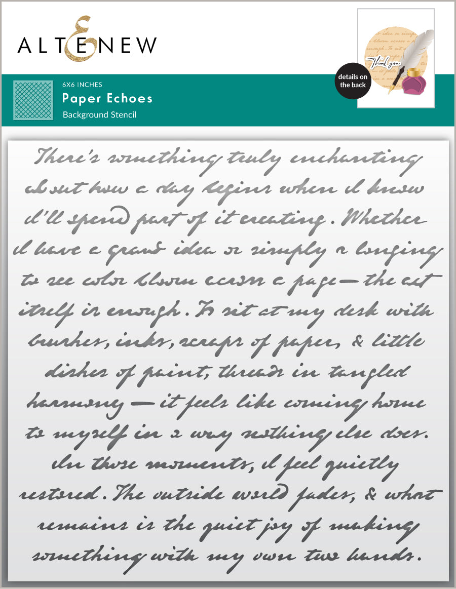 Altenew - Paper Echoes Stencil