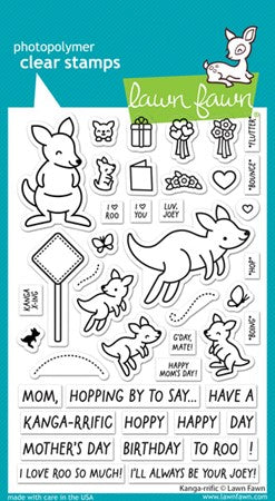 Lawn Fawn - LF3344/3345 Kanga-riffic (stamp & die bundle)