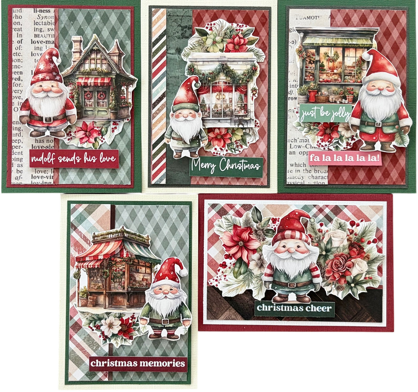 MC&S Card Kit - Paper Rose Studios - Christmas Gnomes Kit 1
