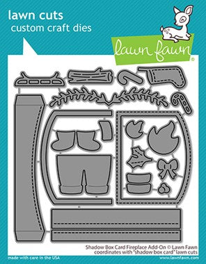 Lawn Fawn - LF2437 Shadow Box Card Fireplace Add-On