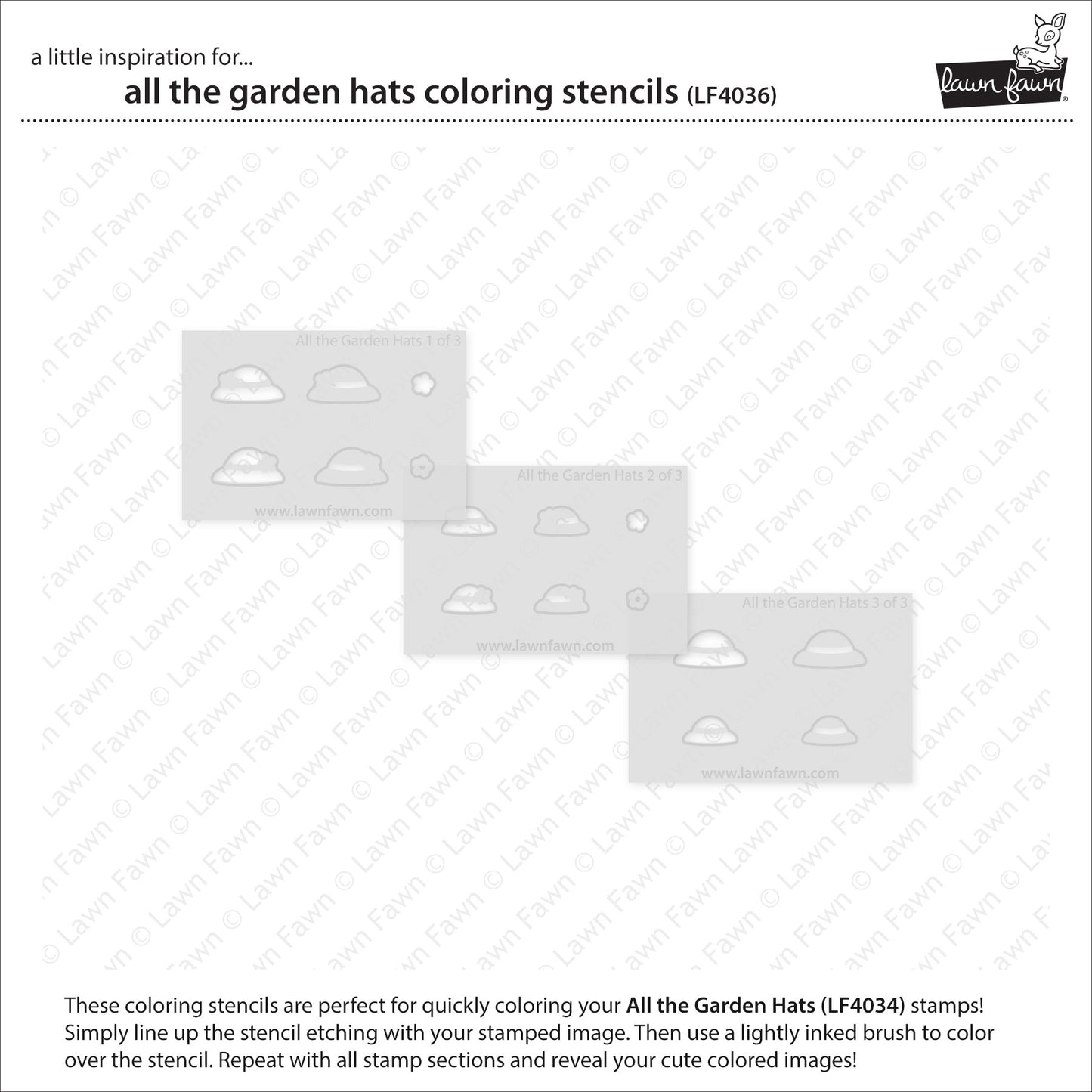 Lawn Fawn - 4034 - All The Garden Hats (stamp, die and stencil set)