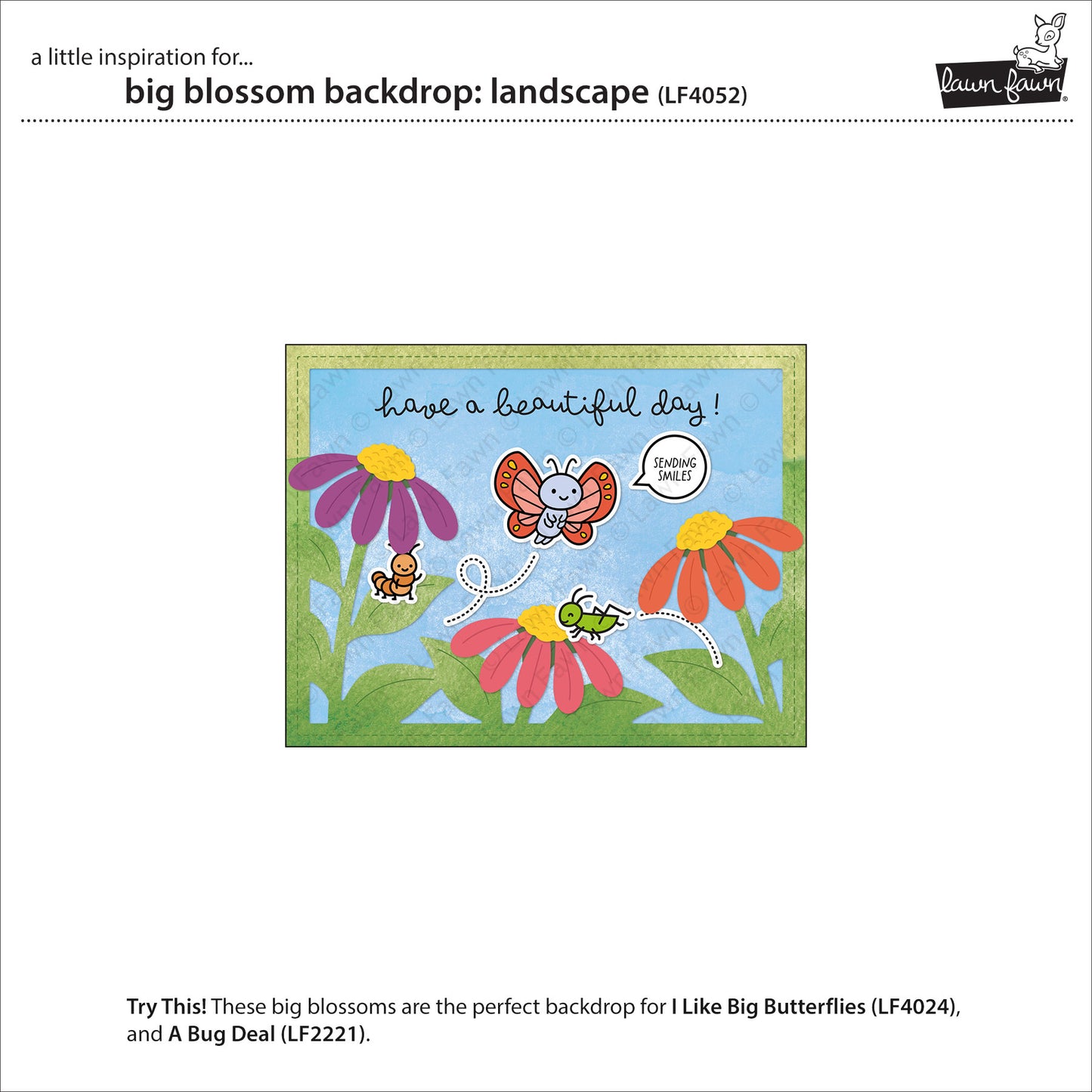 Lawn Fawn - 4052 Big Blossom Backdrop Landscape