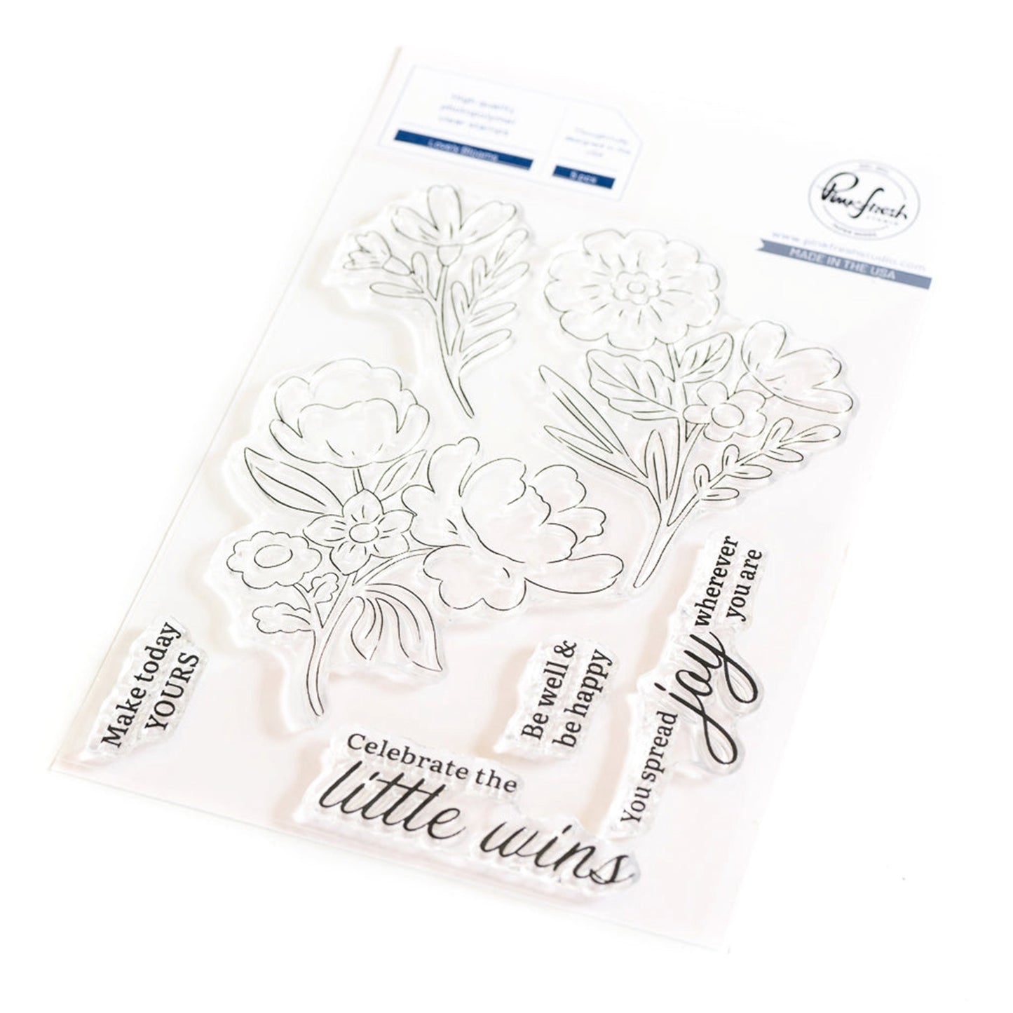 Pinkfresh Studio - Lovely Blooms (stamp, stencil and die set)