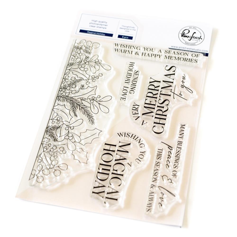 PinkFresh Studios - Magical Holiday (stamp, die and stencil set)……….sold out