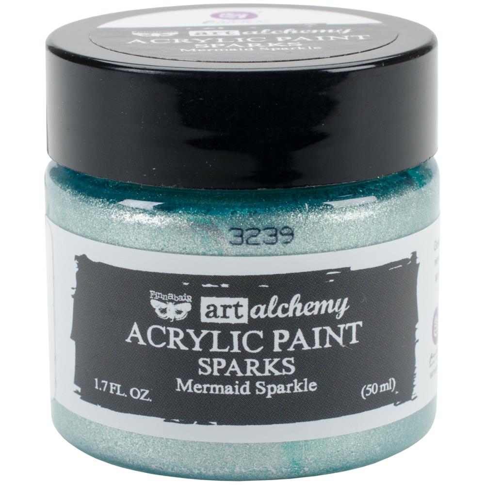 Finnabair Art Alchemy Sparks Acrylic Paint - Mermaid Sparkle