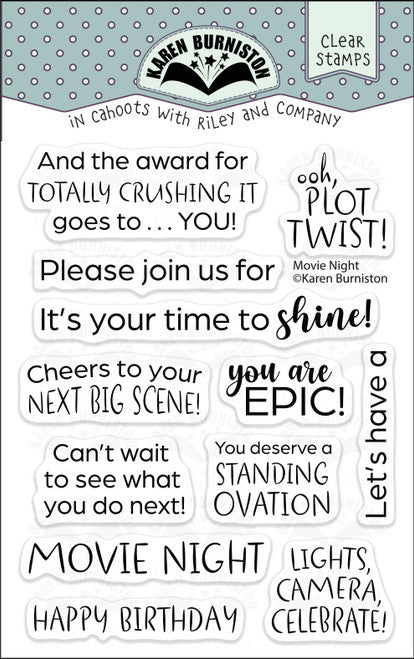 Karen Burniston Stamp Set - Movie Night